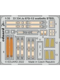 Eduard - Ju 87G-1/2 seatbelts STEEL for BORDER MODEL