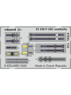 Eduard - F-35C seatbelts STEEL for TRUMPETER