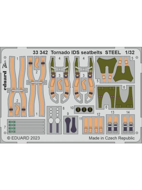 Eduard - Tornado IDS seatbelts STEEL for ITALERI