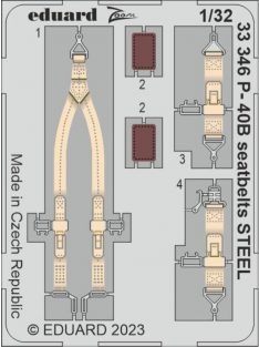 Eduard - P-40B seatbelts STEEL 1/32 GREAT WALL HOBBY