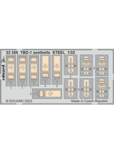 Eduard - TBD-1 seatbelts STEEL 1/32 TRUMPETER