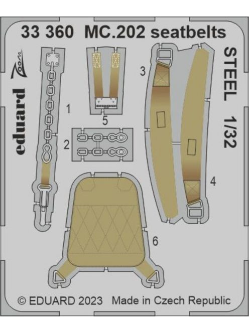 Eduard - MC.202 seatbelts STEEL 1/32 ITALERI