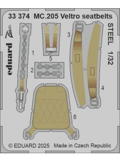 Eduard - MC.205 Veltro seatbelts STEEL  ITALERI