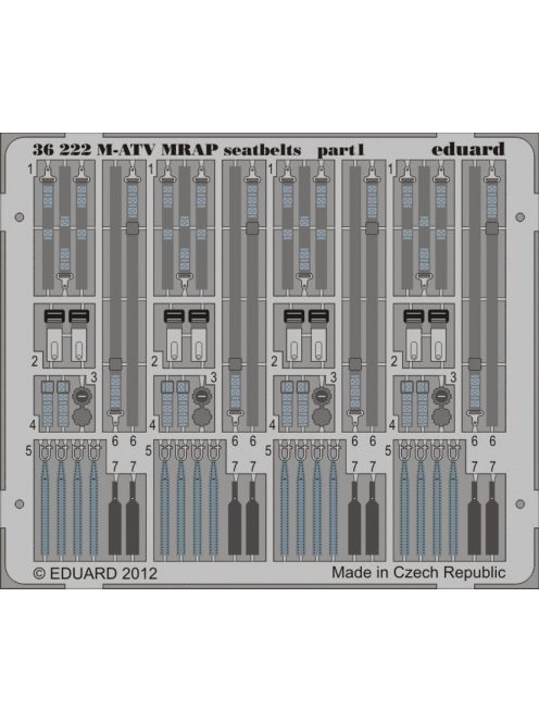 Eduard - M-ATV MRAP seatbelts for Kinetic 