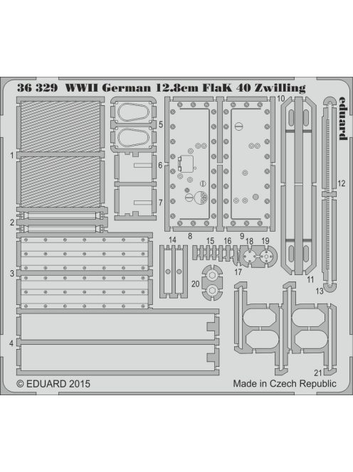 Eduard - WWII German 12,8cm Flak 40 Zwilling f.Ta Takom