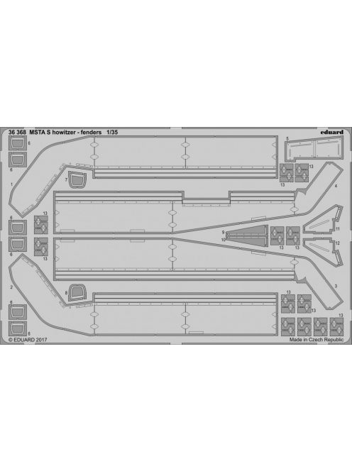 Eduard - MSTA S howitzer -fenders for Zvezda 