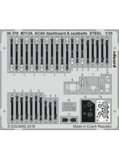 Eduard - M113A ACAV dashboard & seatbelts STEEL for AFV Club