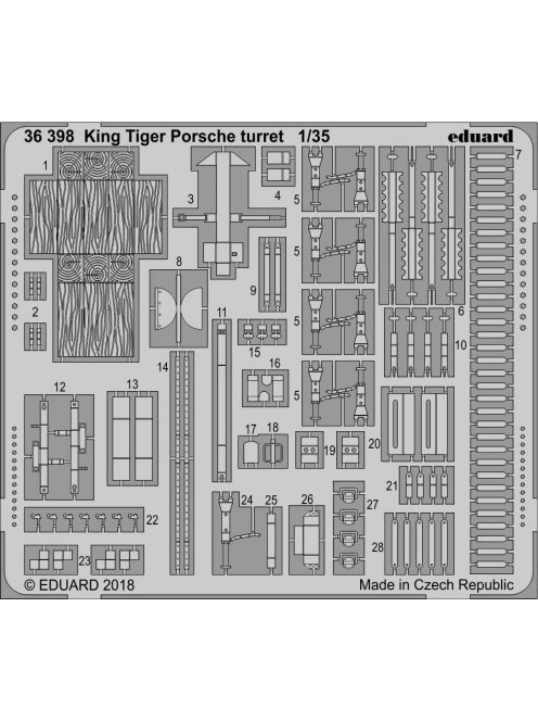 Eduard - King Tiger Porsche turret for Meng 