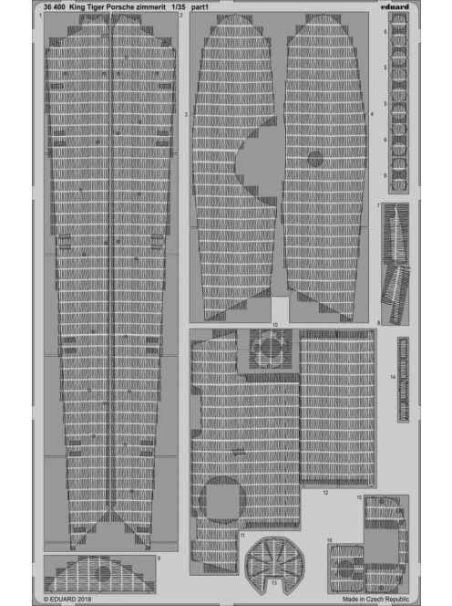 Eduard - King Tiger Porsche Zimmerit for meng 