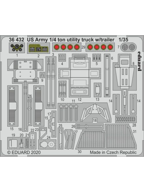 Eduard - US Army 1/4 ton utility truck w/ trailer for Takom