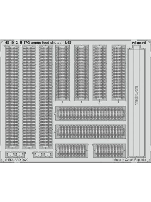 Eduard - B-17G ammo feed chutes for HKM