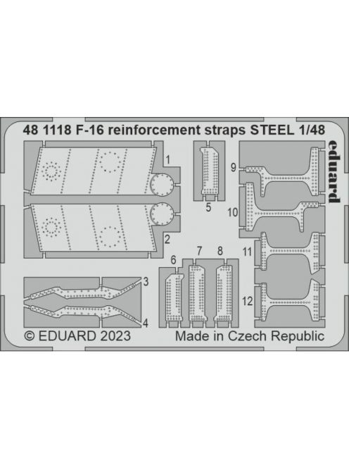 Eduard - F-16 reinforcement straps STEEL 1/48 KINETIC