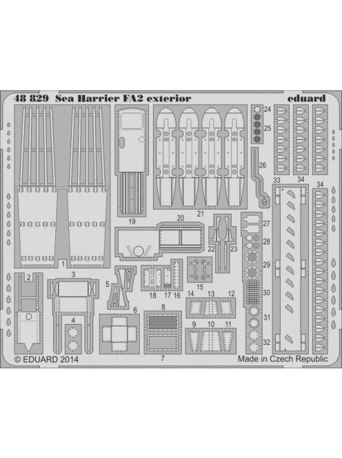 Eduard - Sea harrier FA2 exterior for Kinetic 