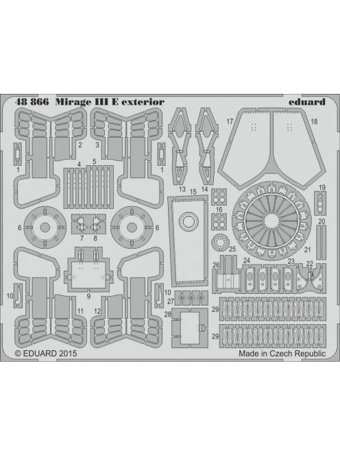 Eduard - Mirage III E exterior for Kinetic 