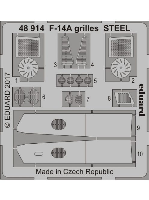 Eduard - F-14A grilles STEEL for Tamiya 