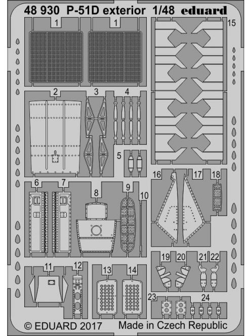 Eduard - P-51D exterior for Airfix 