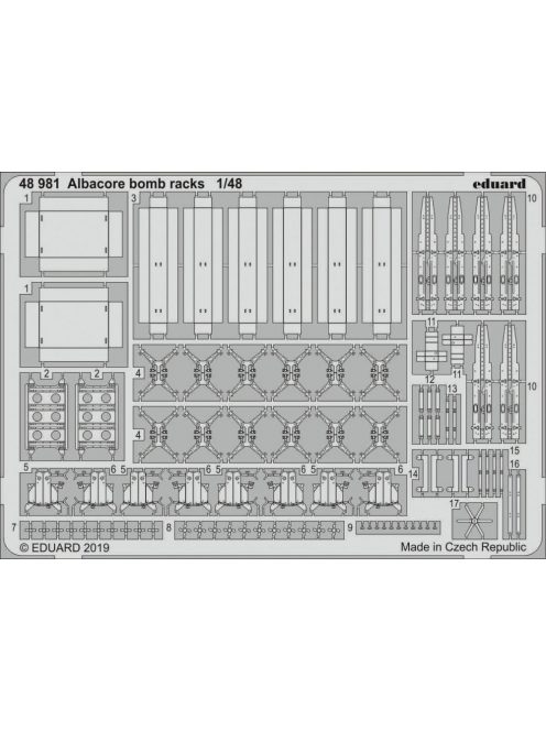 Eduard - Albacore bomb racks for Trumpeter 