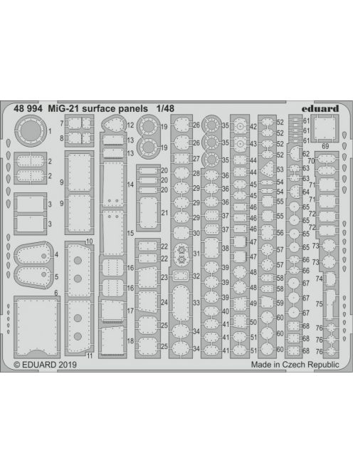 Eduard - MiG-21 surface panels for Eduard 