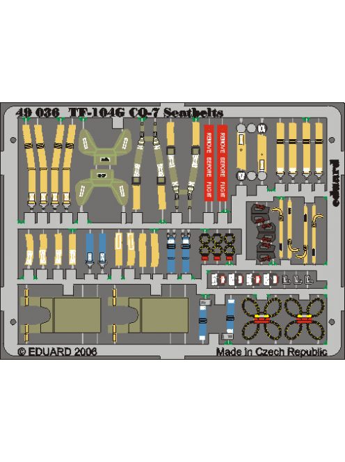 Eduard - F-104G Starfighter GQ-7 Seatbels for Hasegawa