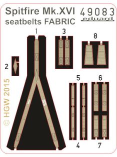 Eduard - Spitfire Mk.XVI seatbelts FABRIC f.Eduar 