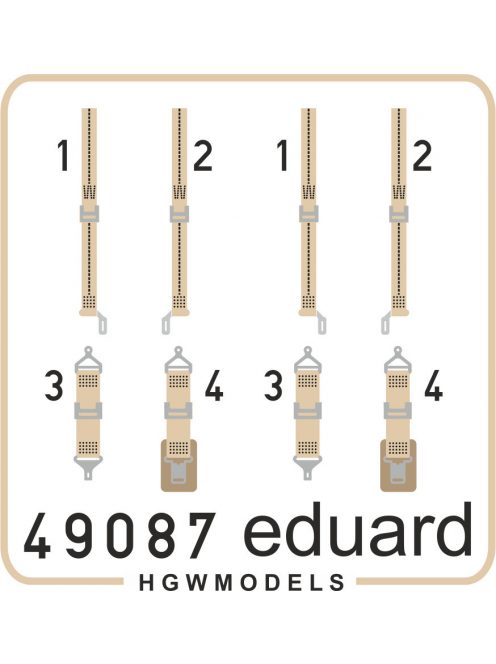 Eduard - Seatbelts USN WWII beige SUPERFABRIC 