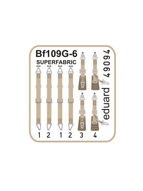 Eduard - Bf 109G seatbelts SUPERFABRIC for Eduard 