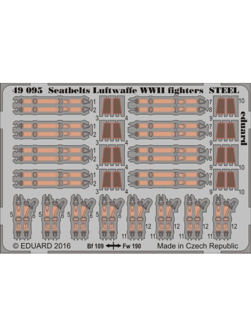 Eduard - Seatbelts Luftwaffe WWII fighters STEEL 