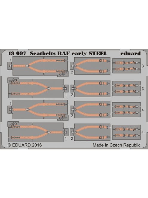 Eduard - Seatbeltes RAF early STEEL 