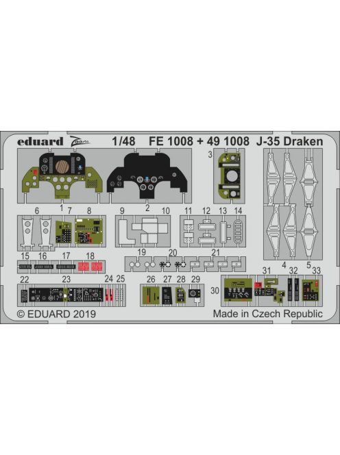 Eduard - J-35 Draken interior for Hasegawa 