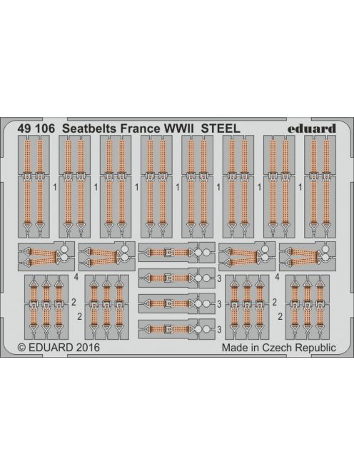 Eduard - Seatbelts France WWII STEEL 