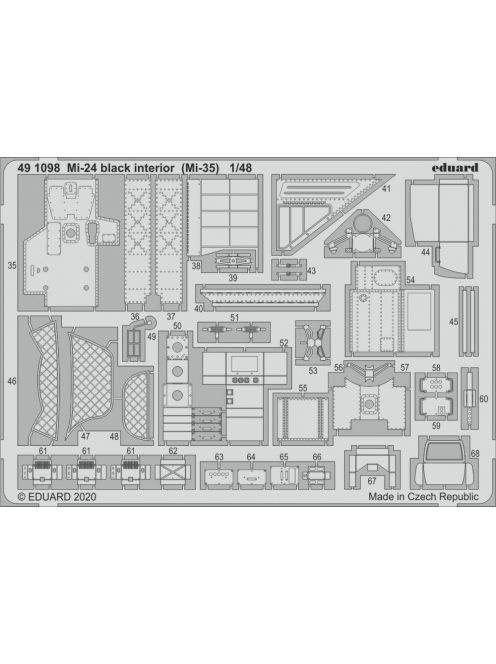 Eduard - Mi-24 interior black (Mi-35) for Zvezda