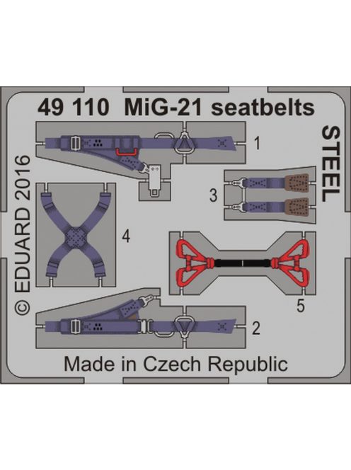 Eduard - MiG-21 seatbelts STEEL 