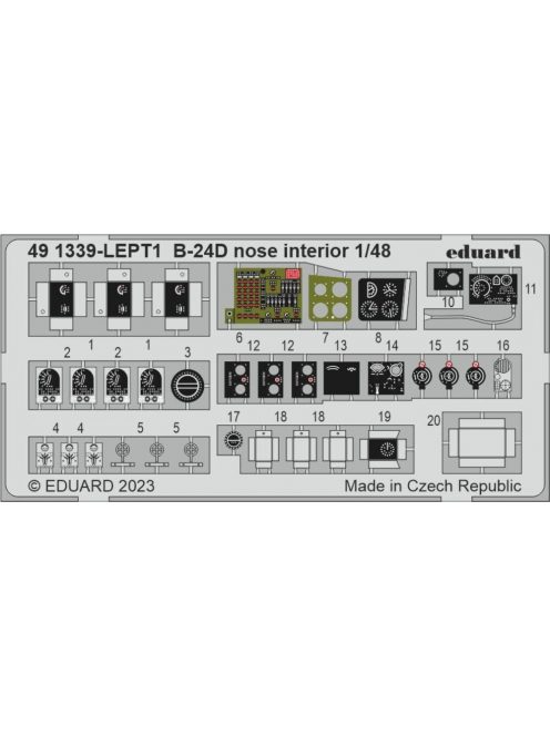 Eduard - B-24D nose interior 1/48 REVELL