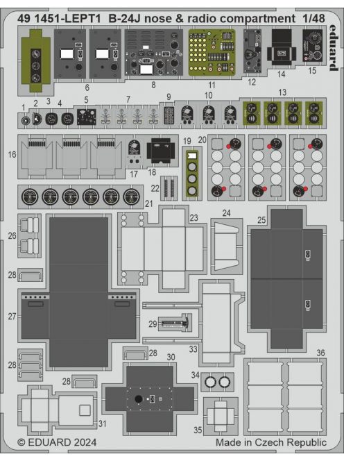 Eduard - B-24J nose & radio compartment
