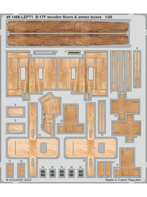 Eduard - B-17F wooden floors & ammo boxes 1/48