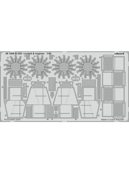 Eduard - B-24D cockpit & engines  HOBBY BOSS