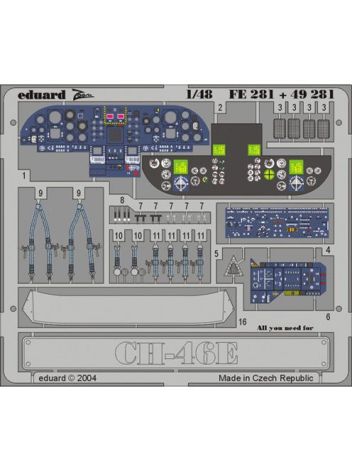 Eduard - CH-46E Sea Knight Interior for Academy/MRC