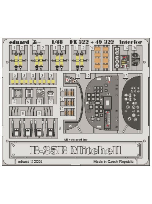 Eduard - B-25B Mitchell interior for Accurate Miniatures