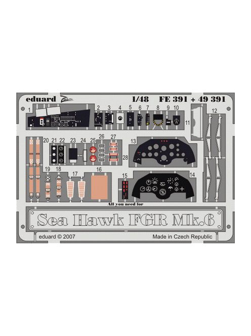 Eduard - Sea Hawk FGR Mk.6 self adhesive for Trumpeter