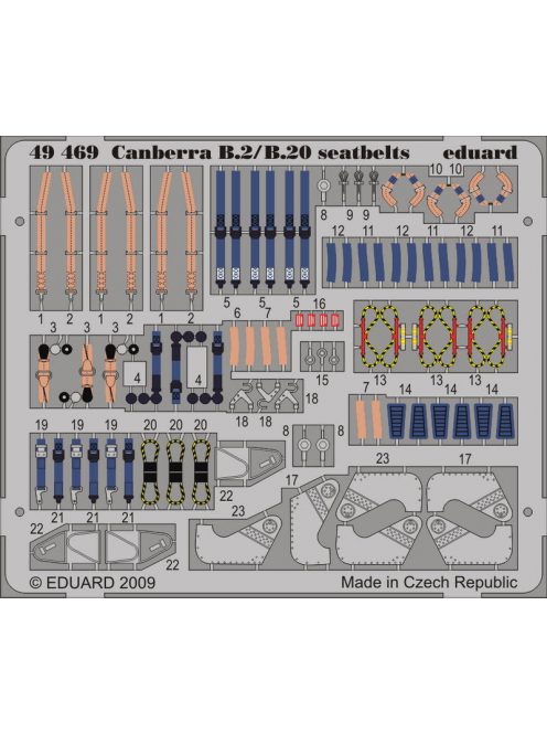 Eduard - Canberra B2/B20 seatbelts for Airfix 