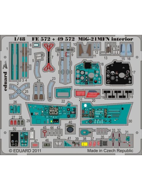 Eduard - MiG-21MFN interior S.A. for Eduard 