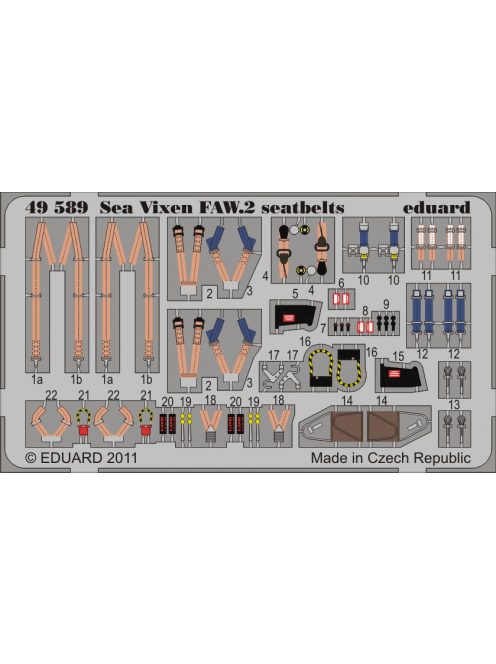 Eduard - Sea Vixen FAW.2 seatbelts for Airfix 