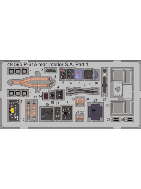 Eduard - P-61A rear interior S.A. for Great W.H. 