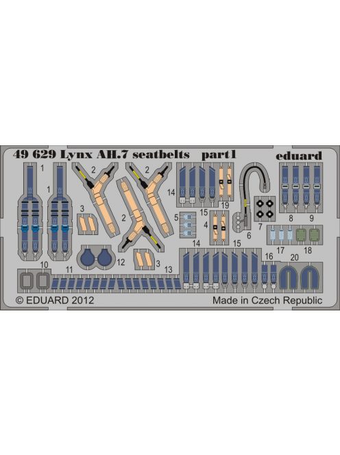 Eduard - Lynx AH.7 seatbelts for Airfix 