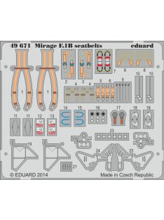 Eduard - Mirage F.1B seatbelts for Kitty Hawk 