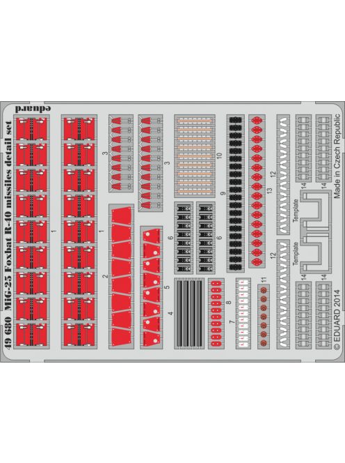 Eduard - MiG-25 Foxbat R-40 missiles detail set K 