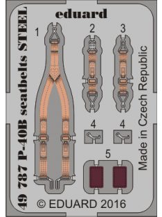 Eduard - P-40B seatbelts STEEL for Airfix 