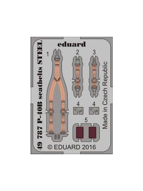 Eduard - P-40B seatbelts STEEL for Airfix 