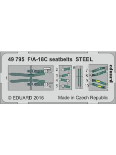 Eduard - F/A-18C seatbelts STEEL for Kinetic 