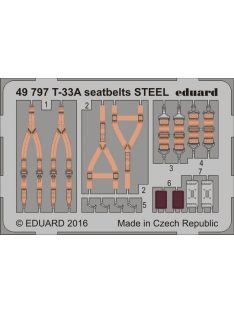 Eduard - T-33A seatbelts STEEL for Great Wal. 